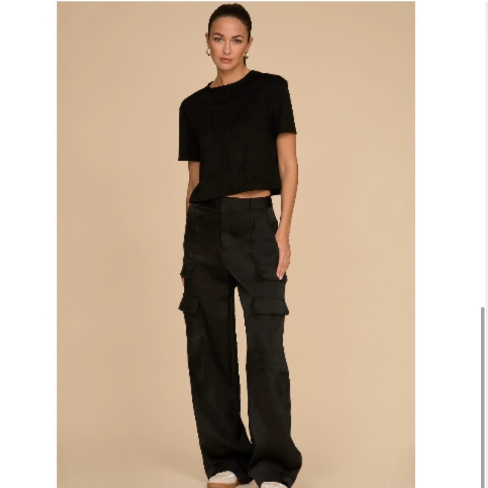 NWT Noli Satin Cargo Pant - Black